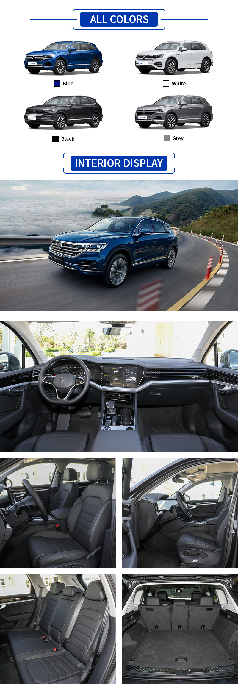 VW Touareg PHEV All Colors,VW Touareg PHEV All Interior Display